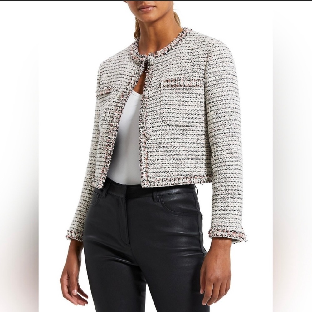 Theory NWT Tweed Cropped Jacket SZ12